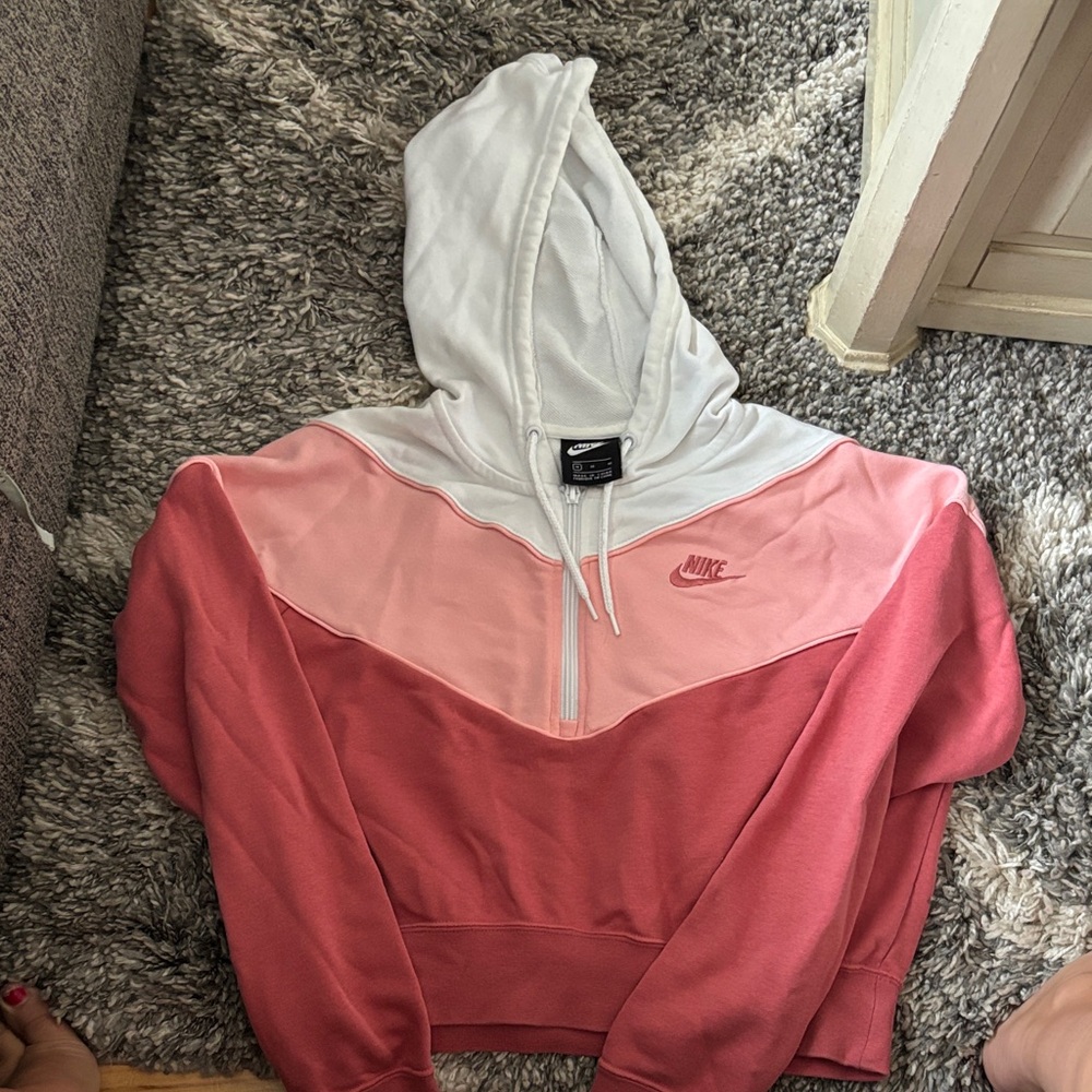 Nike Women's Two-Tone Pink Hoodie